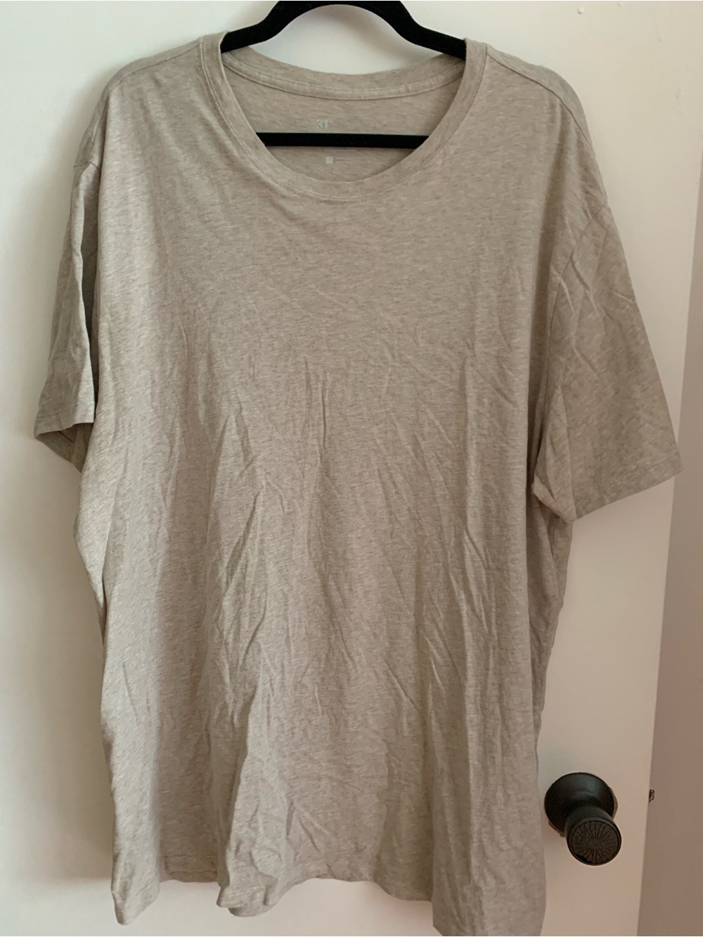 Simon's le 31 , Men's Classic Crew Neck T-Shirt in Light BeigeXXL